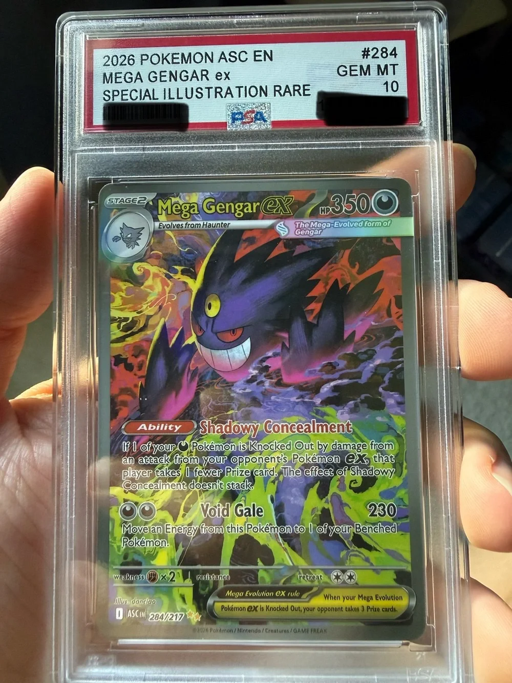DIY/CustomCard Ascended Heroes Mega Gengar ex SIR PSA10